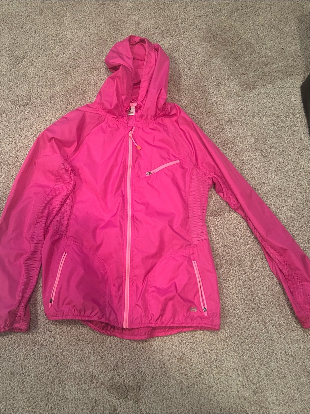 Women’s Lightweight Hooded Pink Windbreaker Jacket